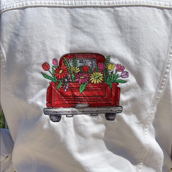 Red Truck Denim Jacket - Picture 2 of 5